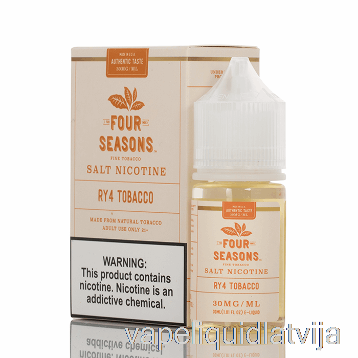 Ry4 Tabakas Sāls - četri Gadalaiki - 30ml 30mg Vape šķidrums